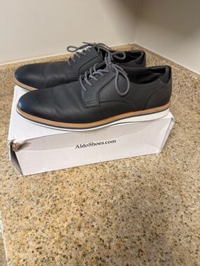 ALDO Men’s Black Leather Dress Shoes Size 13 – Oxfords (OLIRANG-W)